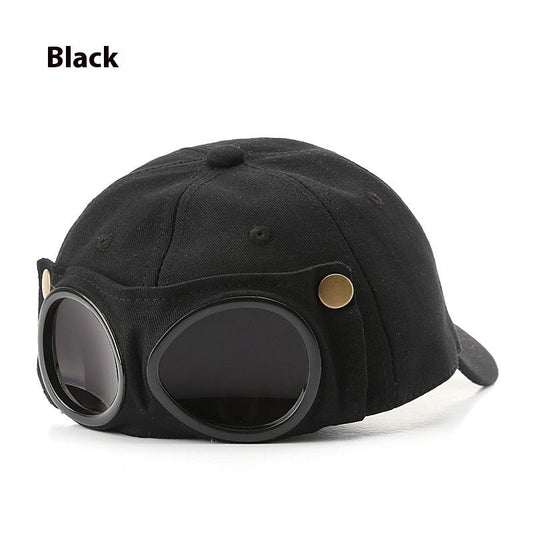 Trendy Ins Korean Aviator Hat Unisex Sporty Sunglasses Sunshade Baseball Cap Street 100% Cotton Common 6-Panel All-match Spring
