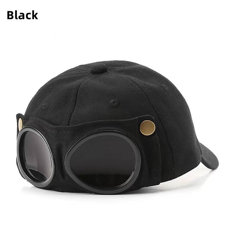Trendy Ins Korean Aviator Hat Unisex Sporty Sunglasses Sunshade Baseball Cap Street 100% Cotton Common 6-Panel All-match Spring