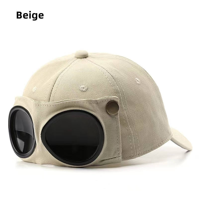 Trendy Ins Korean Aviator Hat Unisex Sporty Sunglasses Sunshade Baseball Cap Street 100% Cotton Common 6-Panel All-match Spring