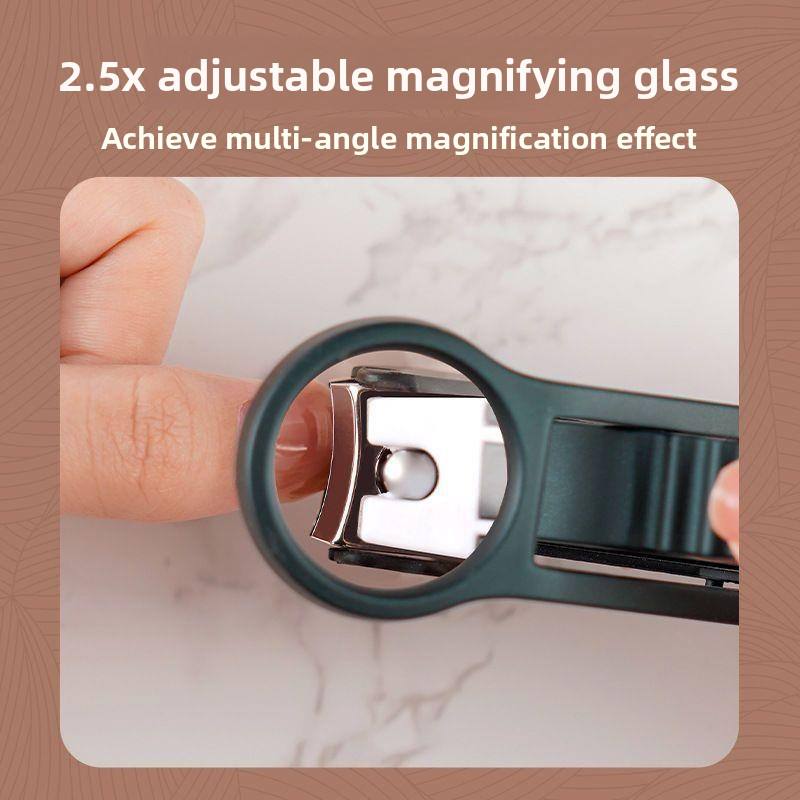 Stainless Steel Magnifying Glass for the Elderly Special Anti-splash Special Thick Hard Nail Clippers