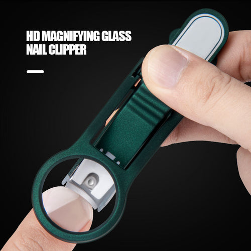 Stainless Steel Magnifying Glass for the Elderly Special Anti-splash Special Thick Hard Nail Clippers