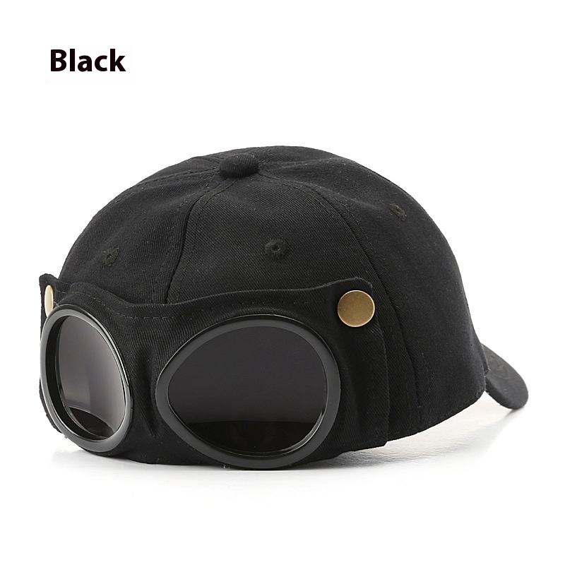 Trendy Ins Korean Aviator Hat Unisex Sporty Sunglasses Sunshade Baseball Cap Street 100% Cotton Common 6-Panel All-match Spring