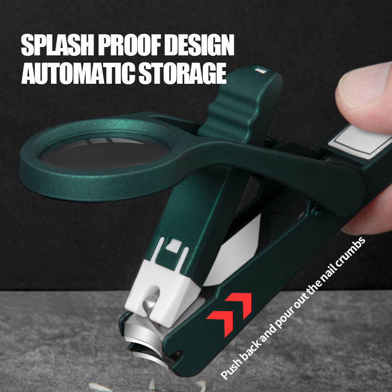 Stainless Steel Magnifying Glass for the Elderly Special Anti-splash Special Thick Hard Nail Clippers