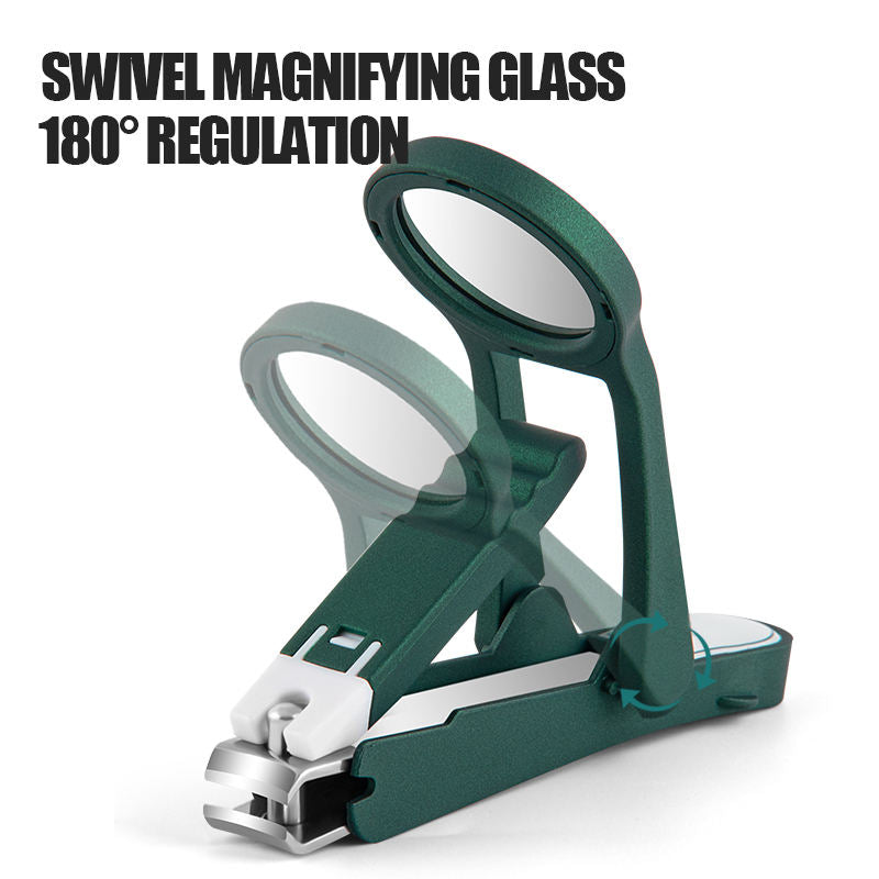 Stainless Steel Magnifying Glass for the Elderly Special Anti-splash Special Thick Hard Nail Clippers
